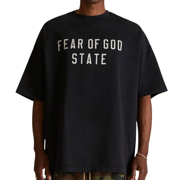 NWT FEAR OF GOD ESSENTIALS BLACK HEAVY T-SHIRT - Picture 3 of 8